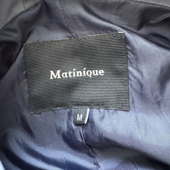 Matinique - Grey/Blue  Miles Mac Jacket Mens  3/4 Length Coat - Picture 9 of 11